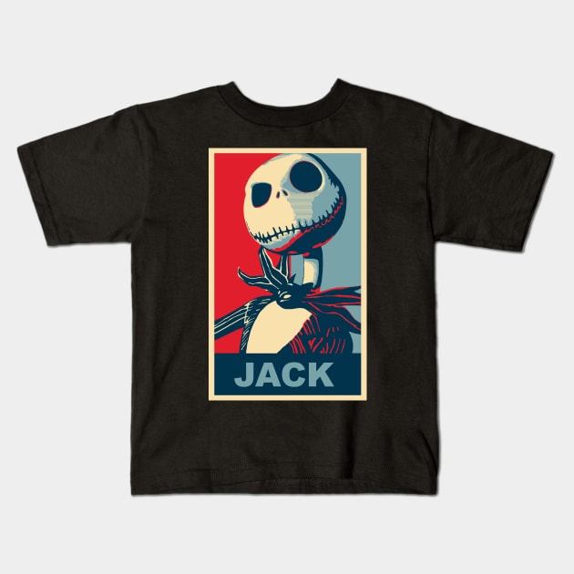 Jack Skellington propaganda Kids T-Shirt by Visionarts